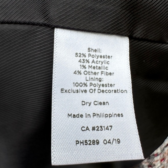 Talbots Adele Tweed lady jacket Blazer Collarless EUC Size 12 - Picture 12 of 12